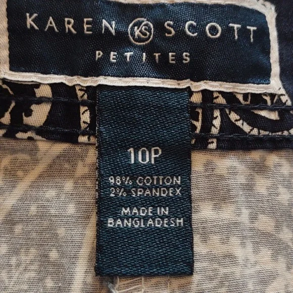 Karen Scott Petites Paisley Skirt Size 10P - Picture 5 of 5